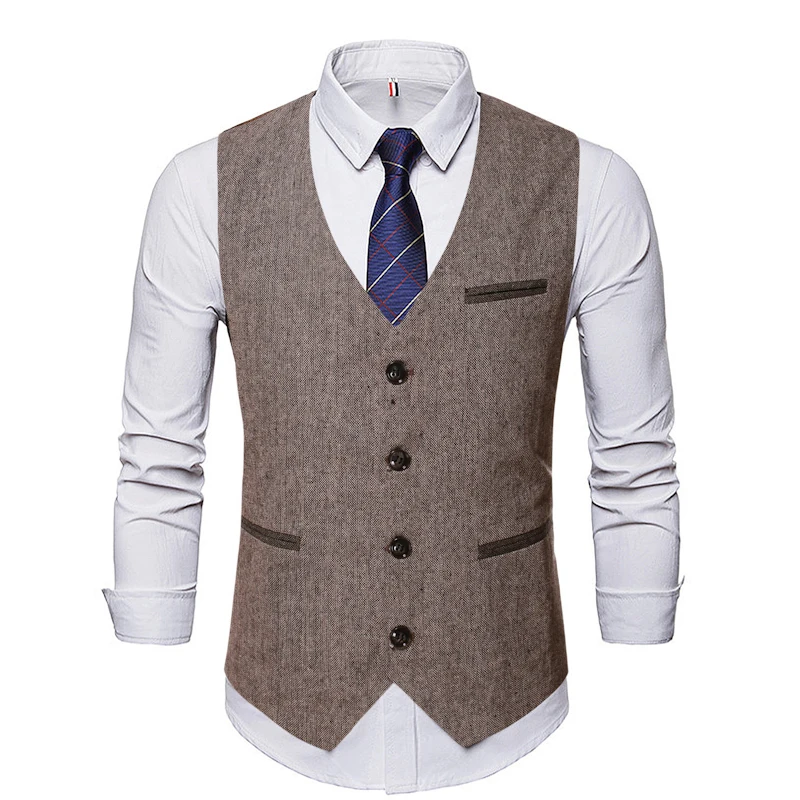 Sleeveless Men Vest Retro Waistcoat Men's Coats Man Coat Male Clothes Jackets Clothing Tactical Padded Mens Vests Golf