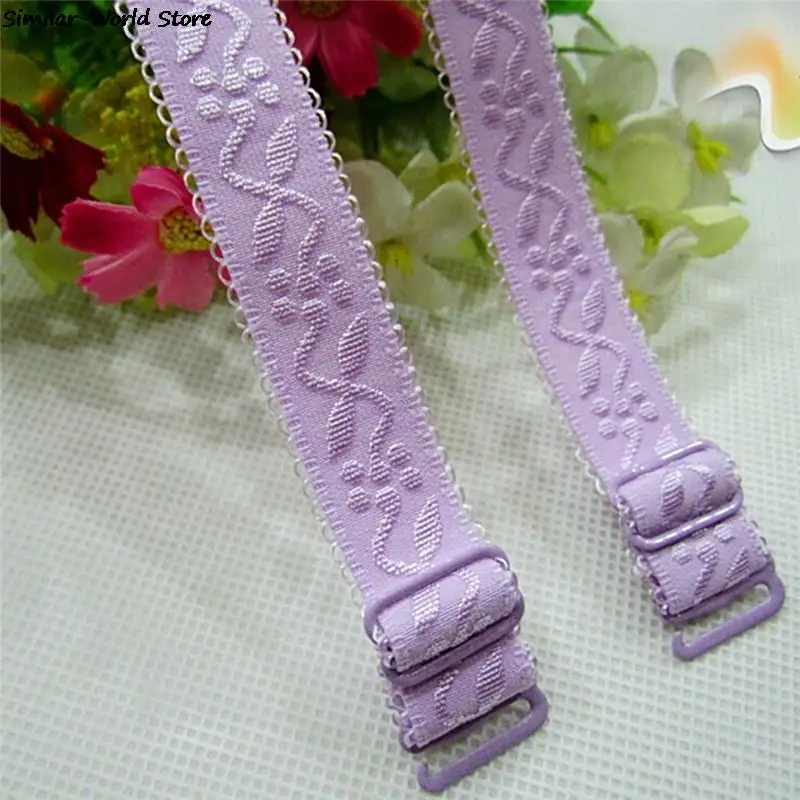 Slip-Resistant Double Elastic Bra Straps - 34cm, 1 Pair