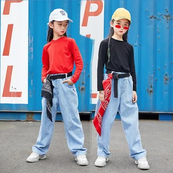 

Girls Jazz Dance Costumes Fashion Hiphop Street Dance Performance Clothing Kids Stage Rave Outfit Practice Dancing Wear DF1626