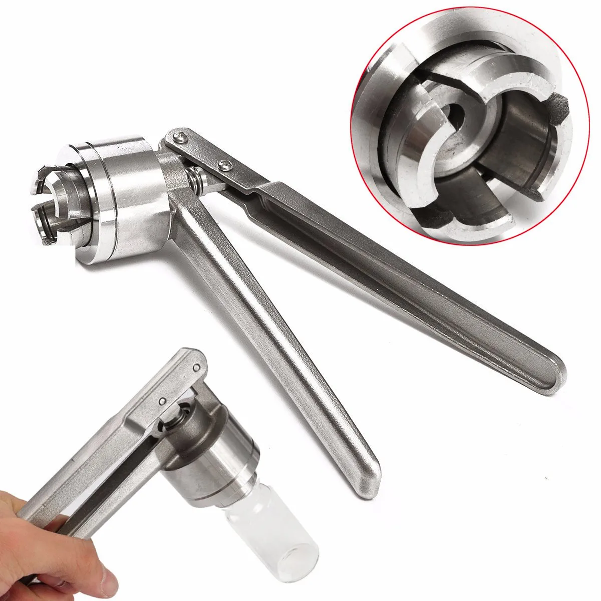 

XNEMON 1pc Stainless Steel Manual Vial Hand Sealing Machine Crimper For Crimping 20mm Flip Off Caps