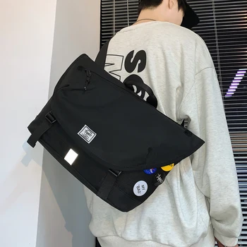 

Brand Designer Mens Briefcase Canvas Crossbody Bags for Men 14 Inch Laptop Shoulder Bags Business Office Men Messenger Bag