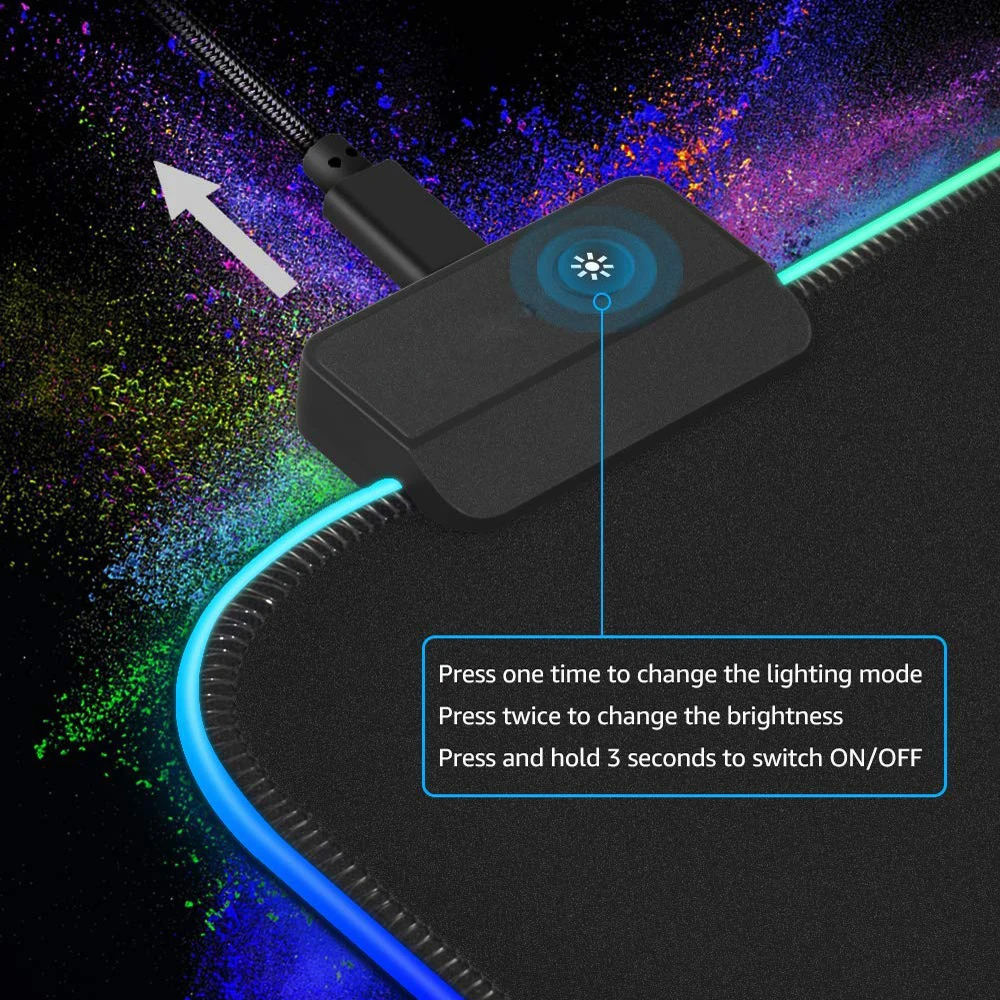 XXL RGB большой коврик для мыши светодиодный игровой коврик для мыши со светодиодной подсветкой компьютерный коврик для мыши геймерский коврик для мыши Большой Коврик Для Мыши Компьютерный Настольный коврик