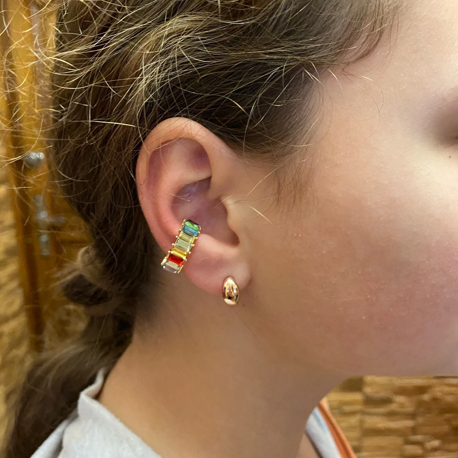Ear Clip Earrings New Fashion Crystal Metal Ear Cuff Set For Women Boho Trendy Stackable Cuff Statement Rhinestone Clip Earrings Earcuffs Jewelry
