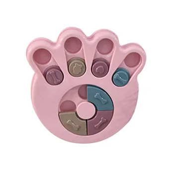

Creative Practical Pet Food Slow Dispenser Disc Anti-choking Paw-shaped Feeder Toy Pet Interactive Puzzle Toy