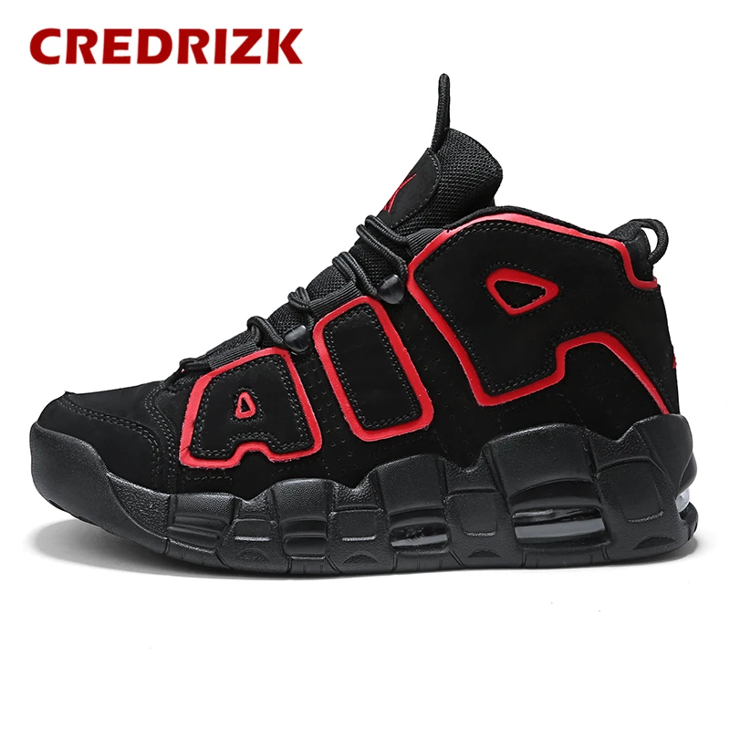 Black Red Дышащие кроссовки для бега, Брендовые мужские прогулочные белые высокие спортивные кроссовки для мужчин, кроссовки, зимние роскошные кожаные мужские кроссовки - Цвет: Black Red