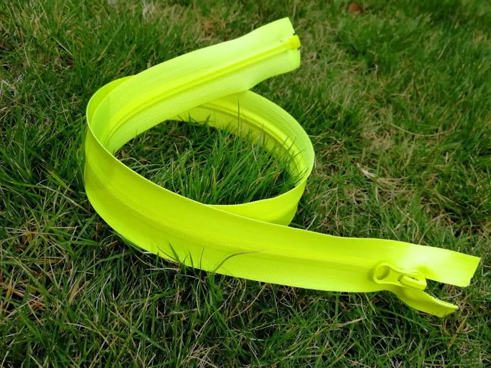 70cm 2pcs Нейлоновая 5# молния \#7 Водонепроницаемая молния 2 шт. открытый конец 70 см флуоресцентный зеленый для одежды \ одежды верхняя одежда \ спортивная одежда для верховой езды - Цвет: 70cm 2pcs