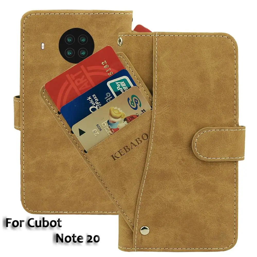 Винтажный кожаный чехол-бумажник Cubot Note 20 роскошный откидной Чехол 6 5 дюйма с