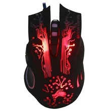 Эргономичная Бесшумная Проводная игровая мышь USB оптическая геймерская мышь для ПК, ноутбука, компьютера, настольного компьютера, геймера, красочный светильник, мышь
