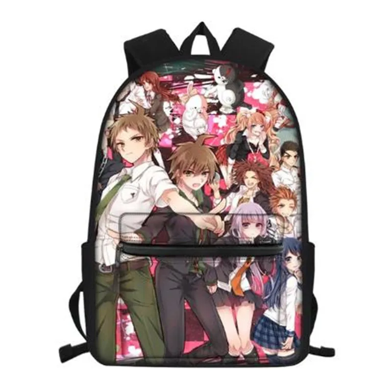 

Cartoon 3D Anime Canvas Backpack Danganronpa Prints Pattern Girls School Book Bags Large Capacity Women's Travel Backpacks