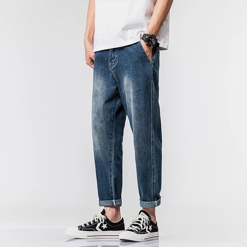 

Spring and autumn large size men's business casual pants casual pants denim casual pants