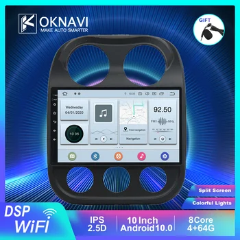 

For Jeep-j Compass Car Radio 2010-2016 Android 10 Multimedia Stereo Car DVD Player GPS Navigation & Canbus PX5 PX6 DSP RDS 4+64