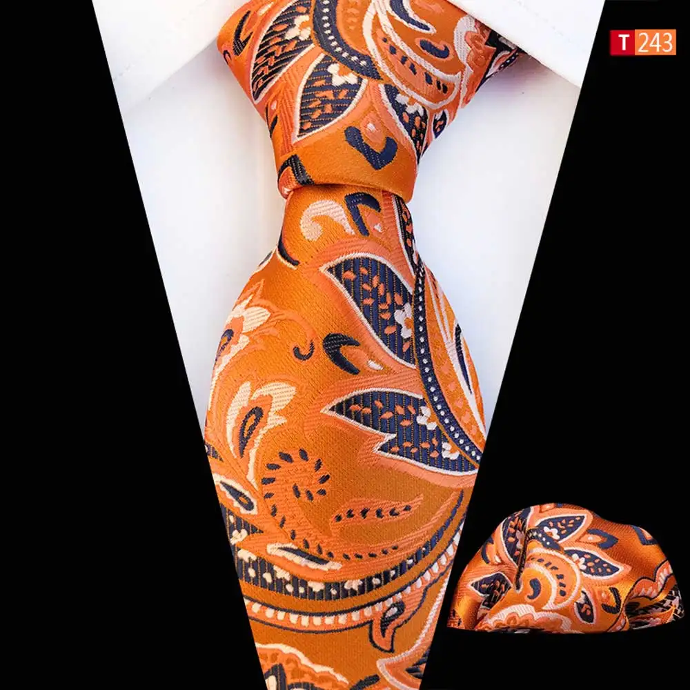 Мужской Жаккардовый платок с цветочным рисунком, широкий галстук, высококачественный квадратный галстук, набор HZTIE0355