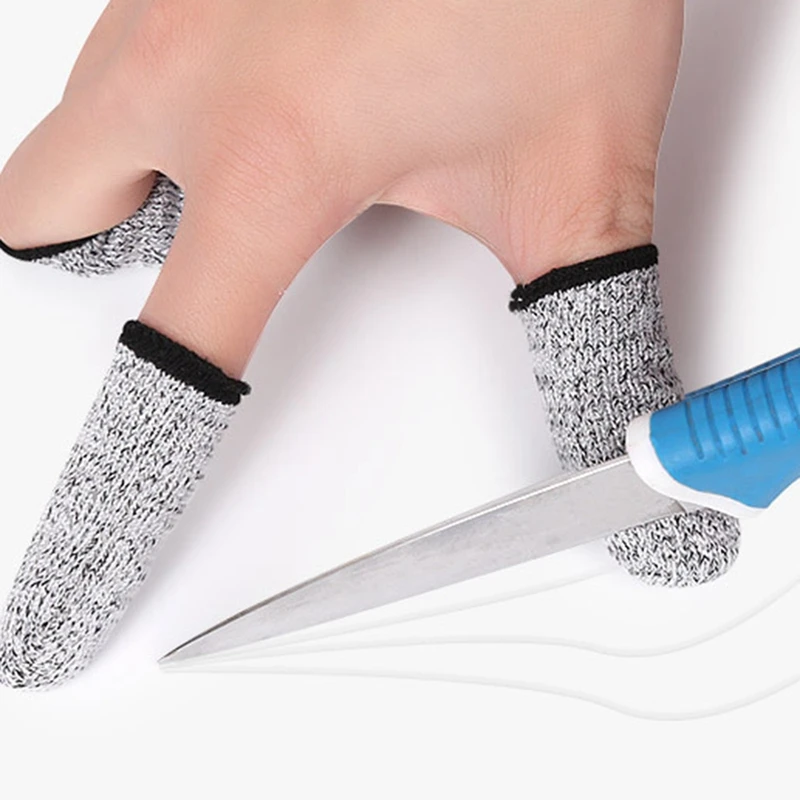 10pcs Finger Cots Cut Resistant Protection For Kitchen, Work, Carving, Nonslip, Reusable
