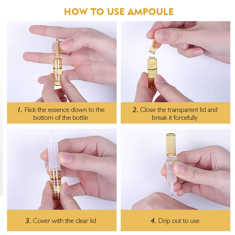 HOUMAI Hyaluronic Acid Ampoule Face Serum Shrink Pores Anti Ance Nicotinamide Whitening Moisturizer Anti Aging Wrinkle 4