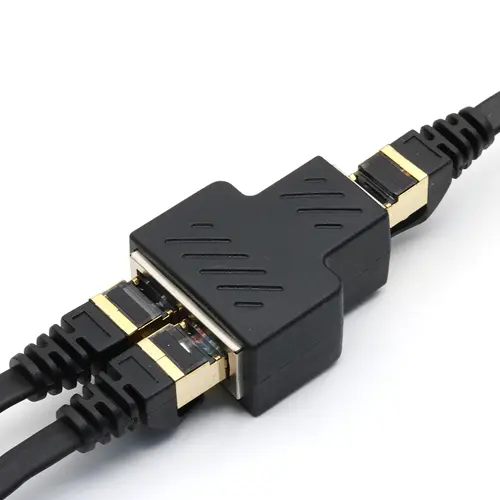 xintylink 1 to 2 ways lan rg45 cat6 cat5e cat5 8p8c stp shielded ethernet network cable rj45 female splitter connector adapter - Image 5