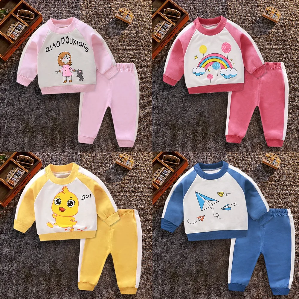 Детский костюм со свитером весенне-осенняя повседневная спортивная одежда для