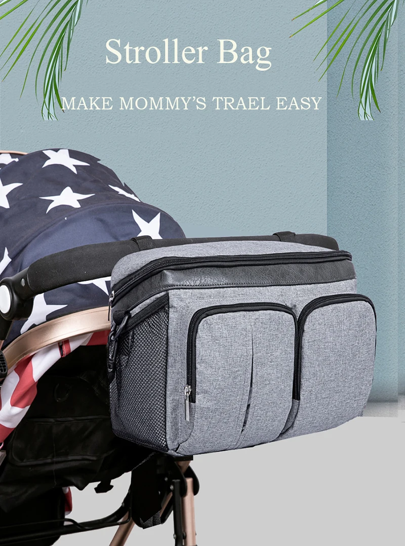 Lily - Bolsa de pañales para bebé con cambiador, mochila grande para  pañales de viaje, bolsas de pañales unisex impermeables para bebés., Gris,  Bolsa