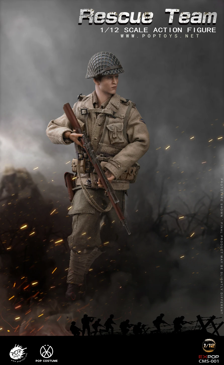 POP игрушечные лошадки CMS001 WWII США спасательный отряд Снайпер 1/12 фигурку|Игровые