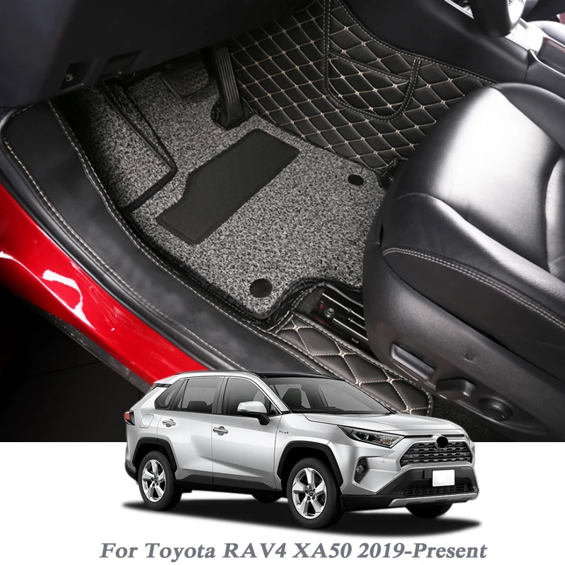 Car Styling Car Floor Mat For Toyota RAV4 XA50 2019-Present LHD Auto Foot Pad Automobile Carpet Cover Internal Accessories