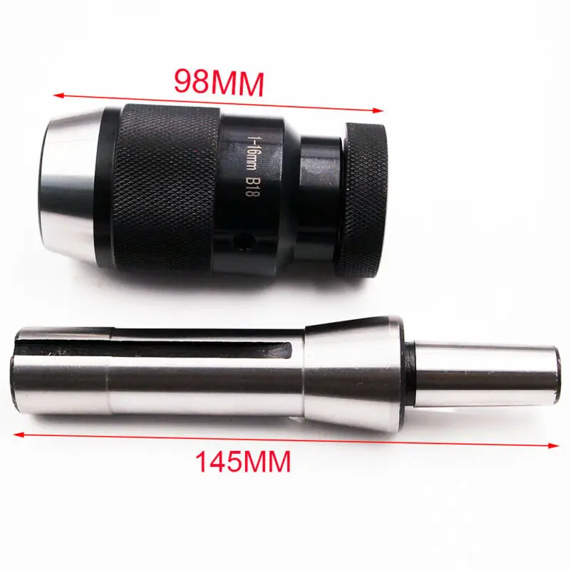 Drill Chuck With Shank New Keyless 1/32"- 5/8" Drill Chuck Self Tighten With R8 Shank Set JT6 Mount lathe accessories