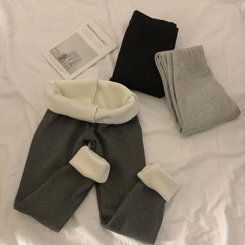 

Леггинсы женские, хлопковые, трикотажные, однотонные, в рубчик