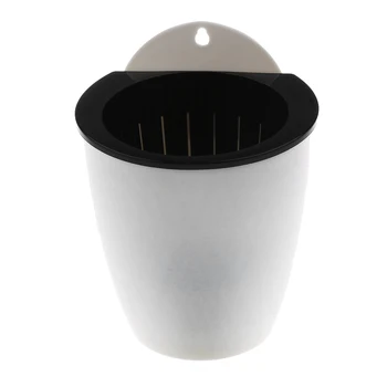

Plastic Wall Mount Hanging Flower Pots, Can Self-watering, Reusable Folwers Pots For Home Office Decor Ornament