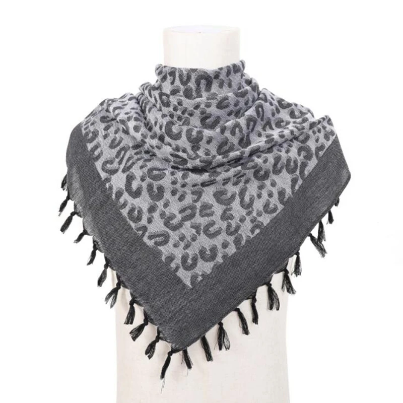 Tactical Unisex Leopard Arab Keffiyeh Shemagh Scarf Winter Shawl