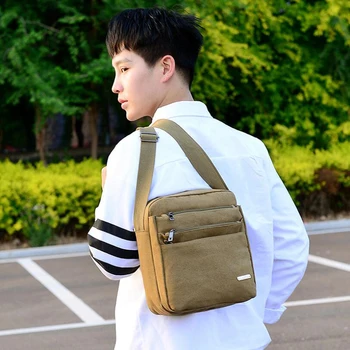 

Men's Fashion Travel Cool Canvas Bag Men Messenger Crossbody Bags Bolsa Shoulder Bags Pack School Bags for Teenager