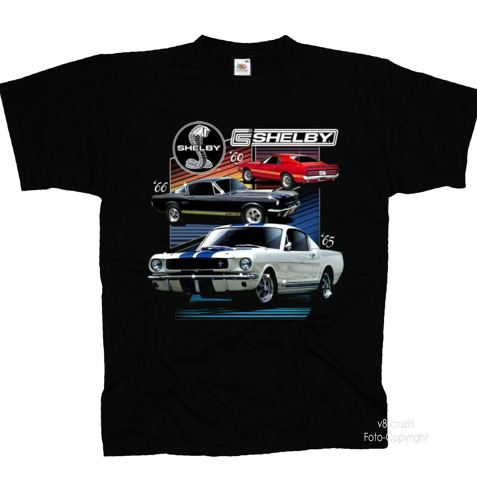 Ford лицензированный Vintagecar Mustang автомобиль мускул футболка 0189 унисекс размер: S-3Xl