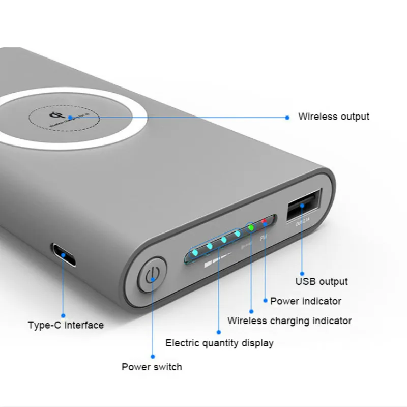 Wireless Charger Power Bank 30000mAh For smart phone Fast Charger Portable Powerbank Mobile Phone Charger For iphone Samsung