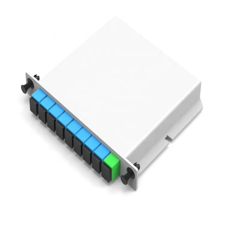 Free Shipping PLC Cassette Insertion Type SC APC 1x8 Fiber Optic Splitter 1x8 SC UPC Fiber Optical Box FTTH 1x8 PLC Splitter box