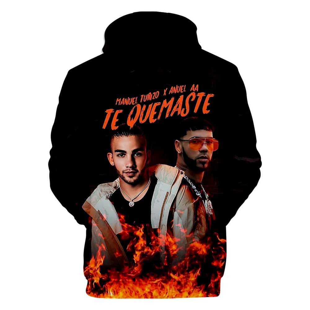 Anuel AA Мужская толстовка модная настоящая Hasta La Muerte Толстовка с принтом хип хоп 3D принт осень зима длинный рукав