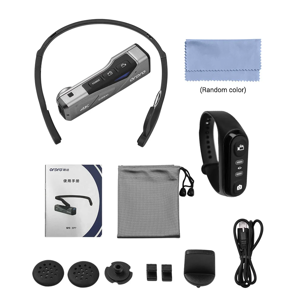 US $179.99 Head Wearable 4k 60fps Video Camera Hands Free App Control Autofocus Built In 2 Axis Gimbal Anti Shake With Remote Control