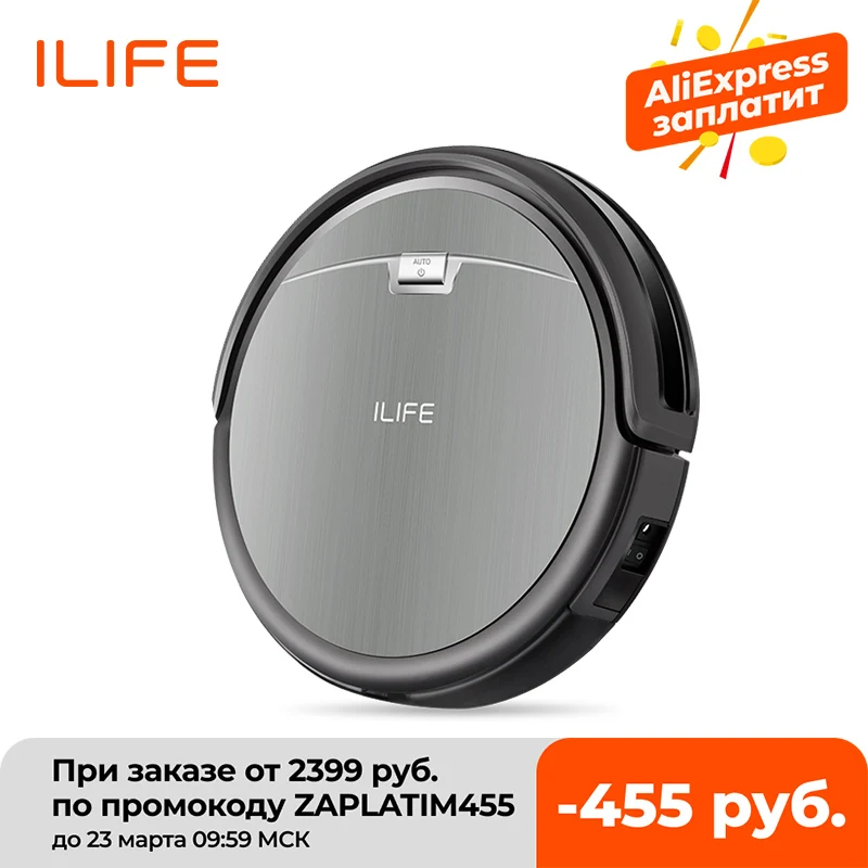 ILIFE A4s Robot Vacuum Cleaner Powerful Suction for Thin Carpet & Hard Floor Large Dustbin Miniroom Function Automatic Recharge