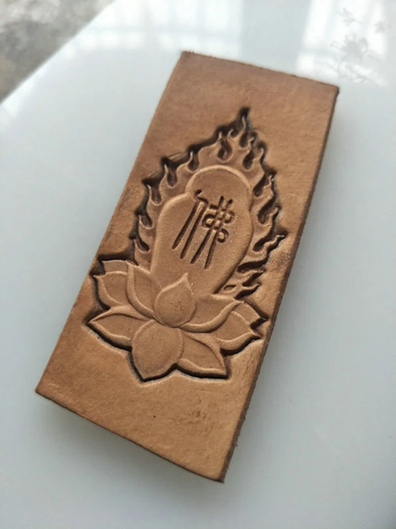 Инструменты для работы с кожей Lotus & Buddha узором|Резьба| |