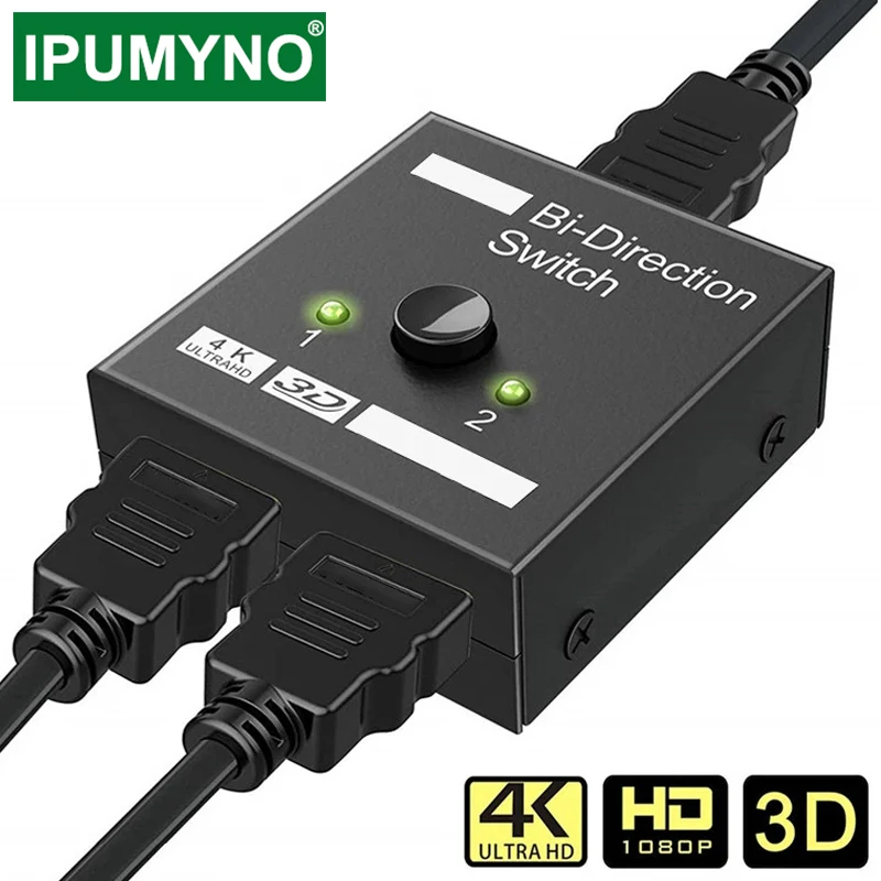 Switch Splitter Compatibile Hdmi Convertitore 4K Adattatore Extender Connettore Cavo Aux Per Ps4 Tv Box Monitor Proiettori Accessori