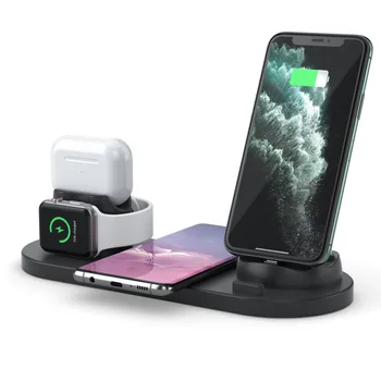 

6 in 1 Wireless Charger Dock Station Fast Wireless Charging Bracket Holder Fast Wireless Charging Holder for Home Office Phone