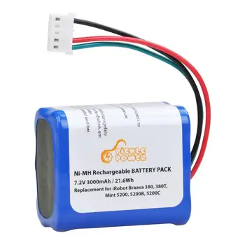 

3000mAh Vacuum Cleaner Battery for iRobot Braava 380, 380T, Mint 5200, 5200B, 5200C Floor Mopping Robots