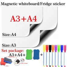 Dry Erase Whiteboard School Home Office Kitchen Soft Magnetic White Board Flexible Magnet Fridge Sticker Marker Watercolor Pen