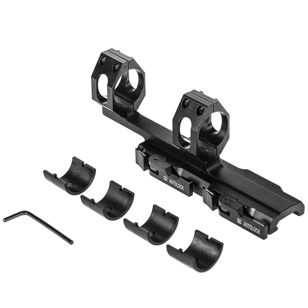 Quick Release One Piece Scope Mount Weaver Picatinny 20mm Rails 25.4mm/30mm QD Auto Lock Hunting Scope Rings Optics Adapter