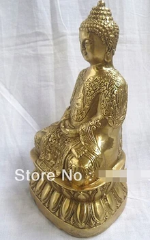

free shipping Chinese Tibetan Buddhism Bronze Shakyamuni Amitabha Buddha Statue