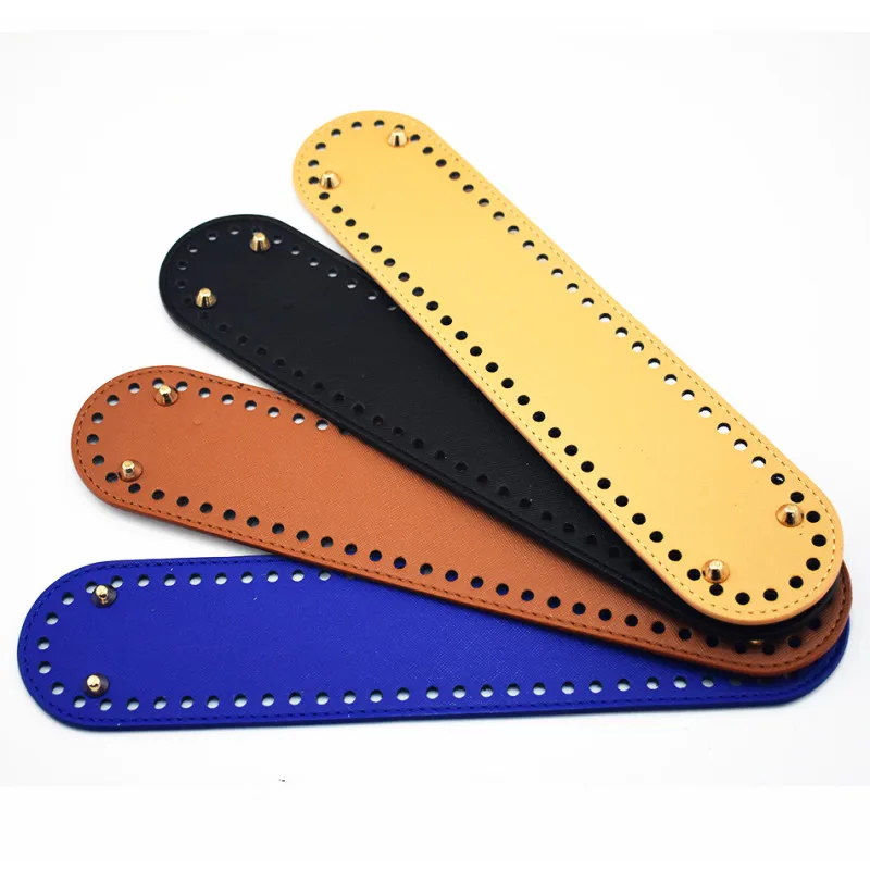 High Qualtiy pu Leather Bottom With Holes Rivet For Knitting Bag Handbag Bottom DIY Women Shoulder Crossbody Bags Accessories
