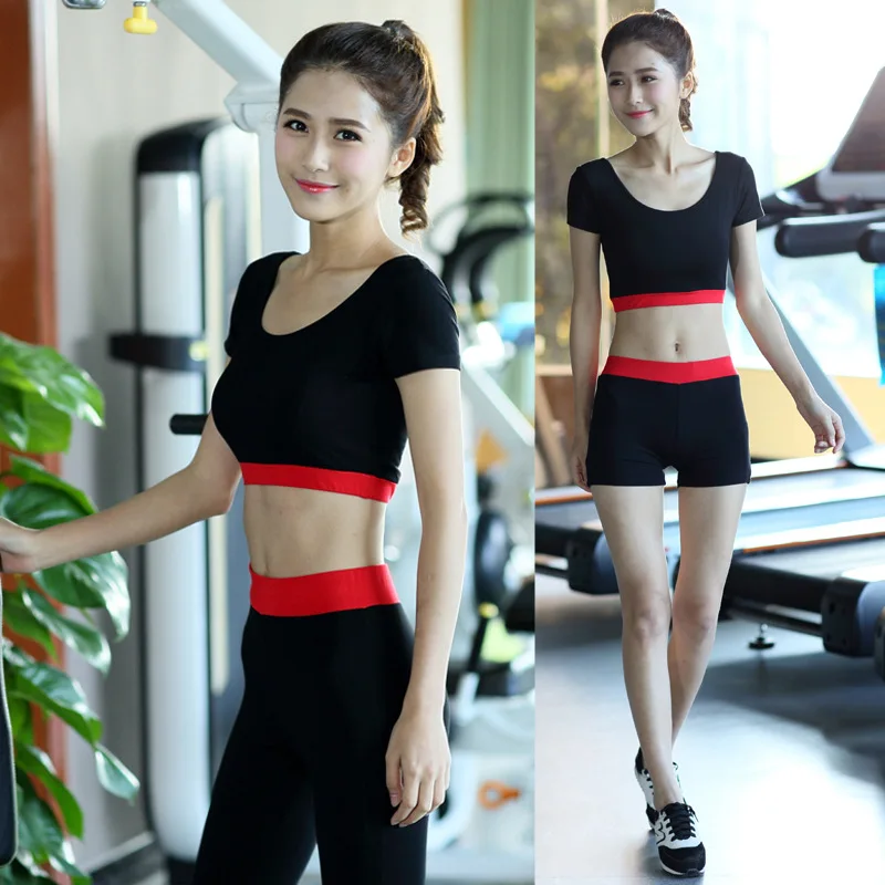 

Emperor Summer Yoga Clothes Set Summer Women's Sports Short Sleeve Shorts Running Sports Fitness Suit Vest