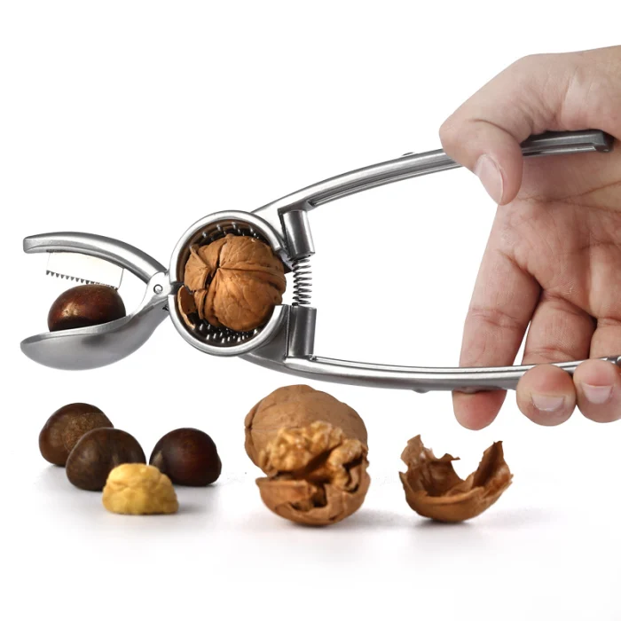 Multifunction 2 in 1 Quick Chestnut Clip Nut Cracker Sheller Walnut Plier Metal Nut Opener FPing