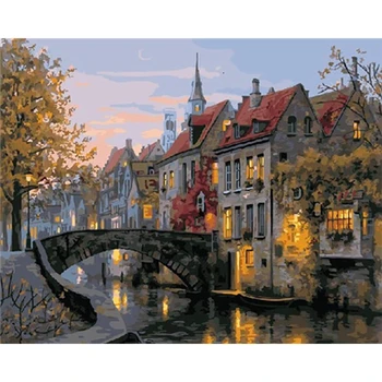 

Painting By Numbers Canvas Painting Scenery Oil Colouring Paints By Numbers Canvas Painting Home Decor 50x40cm 50*40cm Full Kits
