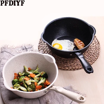 

Hot Medical Stone Non-stick Wok Household Cooking Frying Pan Dual-purpose Flat-bottomed IInduction Cooker Gas Stove Universal