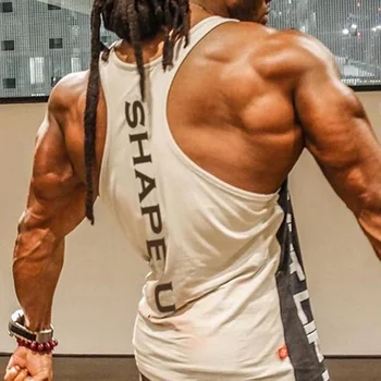 

Men Muscle Fitness Tank Top Bodybuilding Workout Gym Sport Sleeveless Stringer Shirts Vest