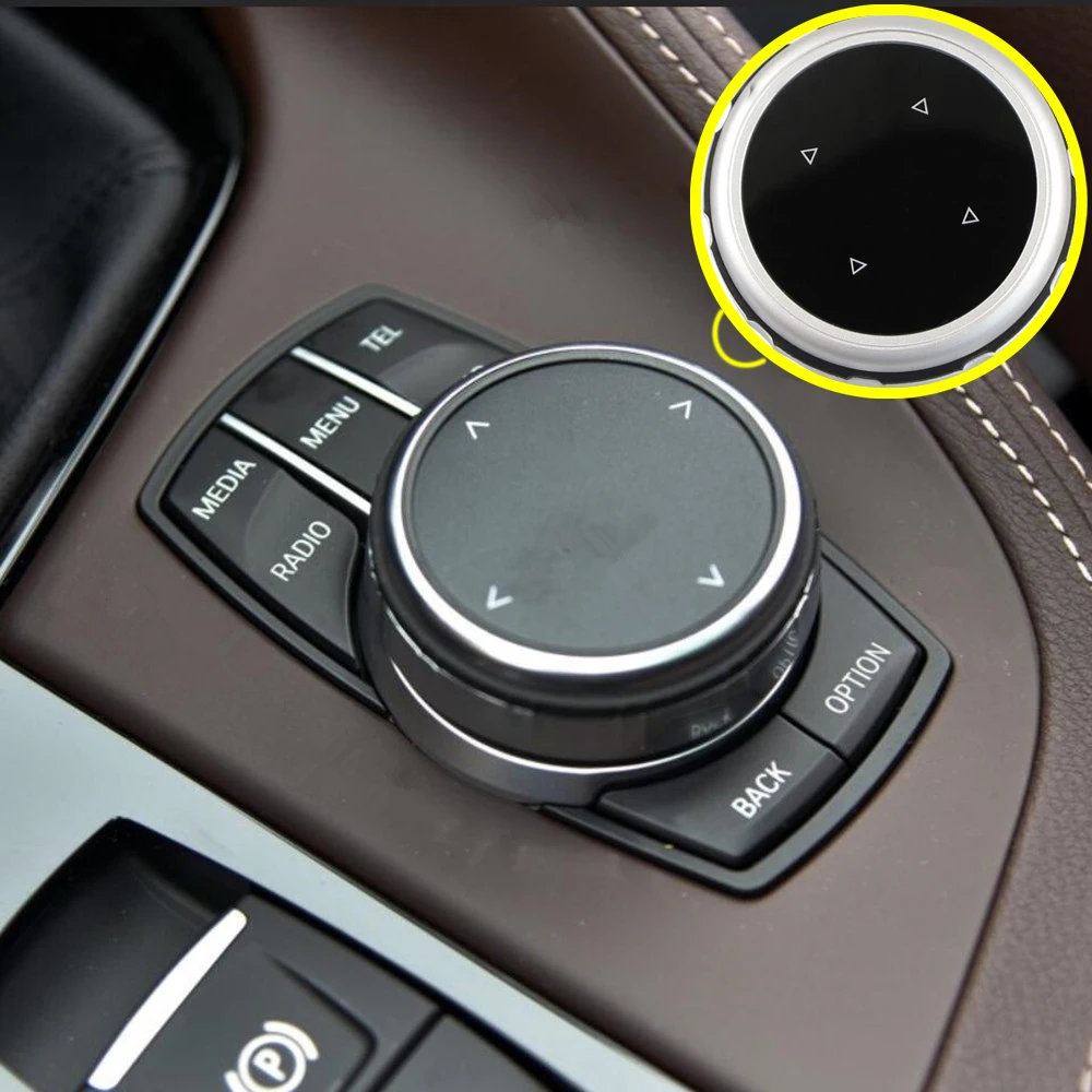 

Zlord Car Multimedia Modify Button Knob Cover for BMW X1 F48 X3 X5 X6 F30 E90 E92 F10 F18 F11 F07 GT Z4 F15 F16 F25 E60 E61