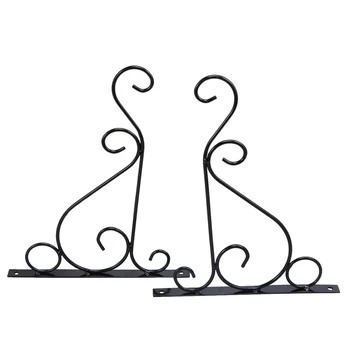 

2 Pcs Wrought Iron Flower Pot Rack Indoor Retro European Wall Hanging Flower Shelf Living Room Garden Balcony Bonsai Pot Rack St
