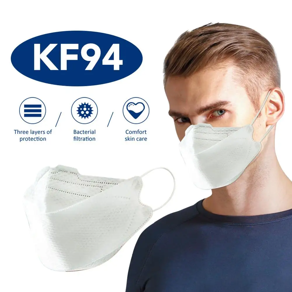 

1PC KF94 Mask PM2.5 Dustproof Anti Haze Bacteria Protective Mouth Mask Breathable KN95 Masks(in stcok)